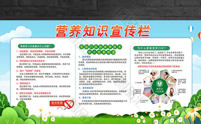 營養知識健康教育宣傳欄 健康生活，從科學飲食開始